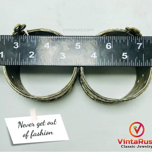 Single Vintage Afghan Cuff Bracelet, Tribal Cuff, Boho Cuff, Boho Jewelry - Picture 9 of 12